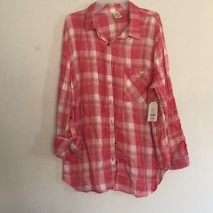 NWT Faded Glory casual button up.